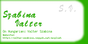 szabina valter business card